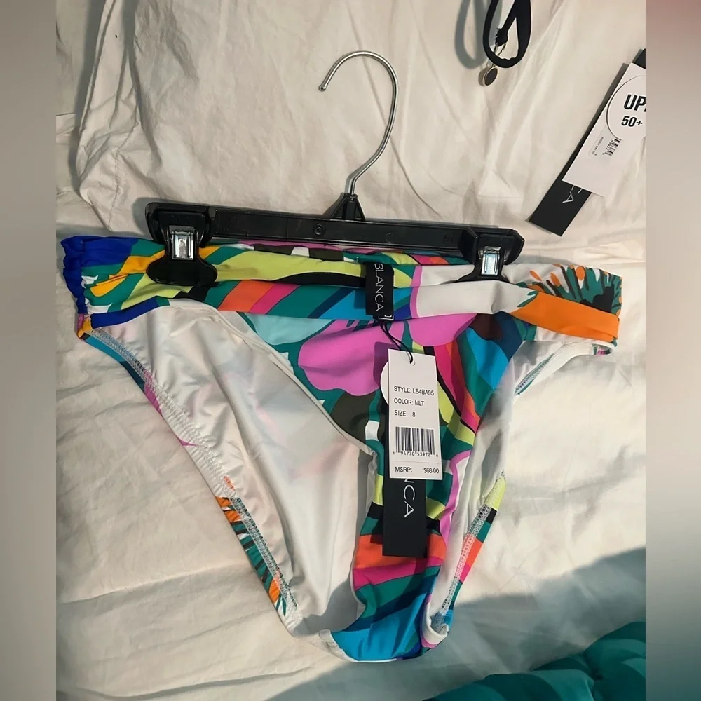Colorful Floral Women's Bikini Set La Blanca NWT size 8 - Picture 5 of 6